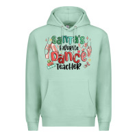 Seafoam santa's favorite dance teacher Premium Hoodie - MaliasSmallBusiness