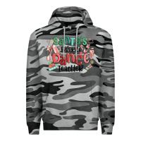 Slate Camo santa's favorite dance teacher Premium Hoodie - MaliasSmallBusiness