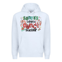 White santa's favorite dance teacher Premium Hoodie - MaliasSmallBusiness
