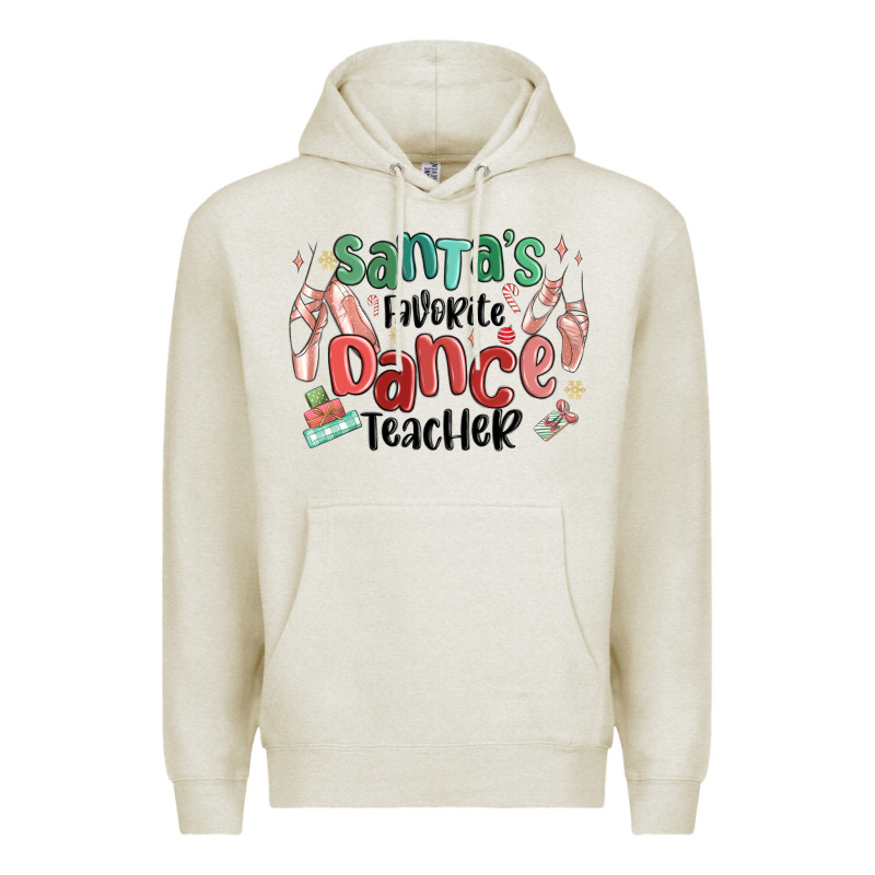 Santa's Favorite Dance Teacher Premium Hoodie by MaliasSmallBusiness | Teevron