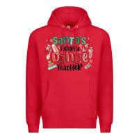 Red santa's favorite dance teacher Premium Hoodie - MaliasSmallBusiness