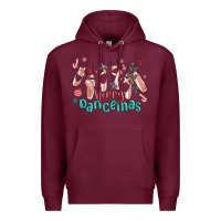 Burgundy merry dancemas christmas ballet Premium Hoodie - MaliasSmallBusiness
