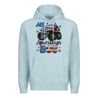 Blue Mist all american boy Premium Hoodie - MaliasSmallBusiness