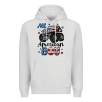 Dove Grey all american boy Premium Hoodie - MaliasSmallBusiness