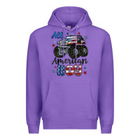 Purple all american boy Premium Hoodie - MaliasSmallBusiness