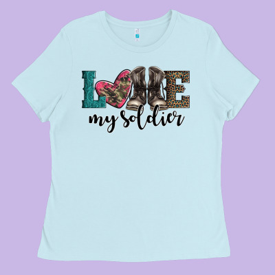 Armed Forces Day Love My Soldier Ladies Tee Designed By Artiststas