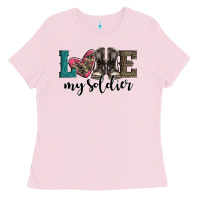 Bubblegum Pink armed forces day love my soldier Ladies Tee - Artiststas