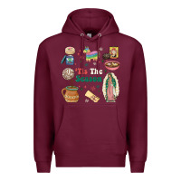 Burgundy tis the season Premium Hoodie - MaliasSmallBusiness