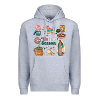 Heather Grey tis the season Premium Hoodie - MaliasSmallBusiness