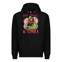 Black true crimes & chill Premium Hoodie - MaliasSmallBusiness