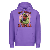 Purple true crimes & chill Premium Hoodie - MaliasSmallBusiness