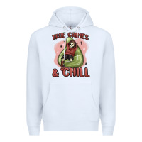White true crimes & chill Premium Hoodie - MaliasSmallBusiness