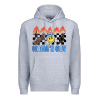Heather Grey mama's boy Premium Hoodie - MaliasSmallBusiness