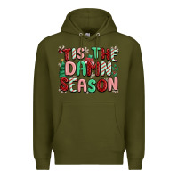 Army Green 'tis the damn season Premium Hoodie - MaliasSmallBusiness