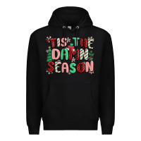 Black 'tis the damn season Premium Hoodie - MaliasSmallBusiness