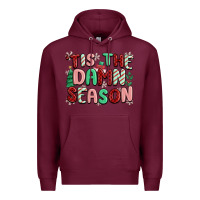 Burgundy 'tis the damn season Premium Hoodie - MaliasSmallBusiness