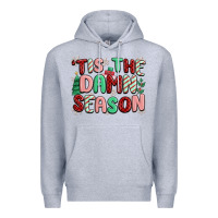 Heather Grey 'tis the damn season Premium Hoodie - MaliasSmallBusiness