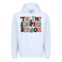 White 'tis the damn season Premium Hoodie - MaliasSmallBusiness