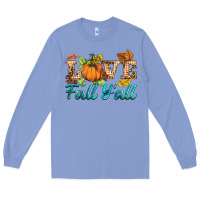 Colony Blue love fall y'all Long Sleeve Tee - BarkalooDesign