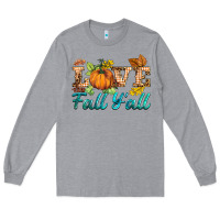 Heather Grey love fall y'all Long Sleeve Tee - BarkalooDesign