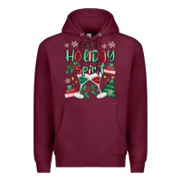 Burgundy full of holiday Premium Hoodie - MaliasSmallBusiness