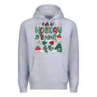 Heather Grey full of holiday Premium Hoodie - MaliasSmallBusiness