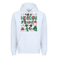 White full of holiday Premium Hoodie - MaliasSmallBusiness
