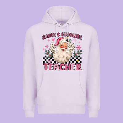 Premium Hoodie santa's favorite teacher