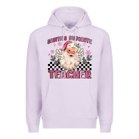 Lilac santa's favorite teacher Premium Hoodie - MaliasSmallBusiness