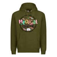 Army Green medical assistant nurse Premium Hoodie - MaliasSmallBusiness