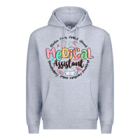 Heather Grey medical assistant nurse Premium Hoodie - MaliasSmallBusiness