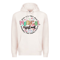 Pale Pink medical assistant nurse Premium Hoodie - MaliasSmallBusiness