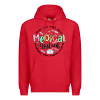 Red medical assistant nurse Premium Hoodie - MaliasSmallBusiness