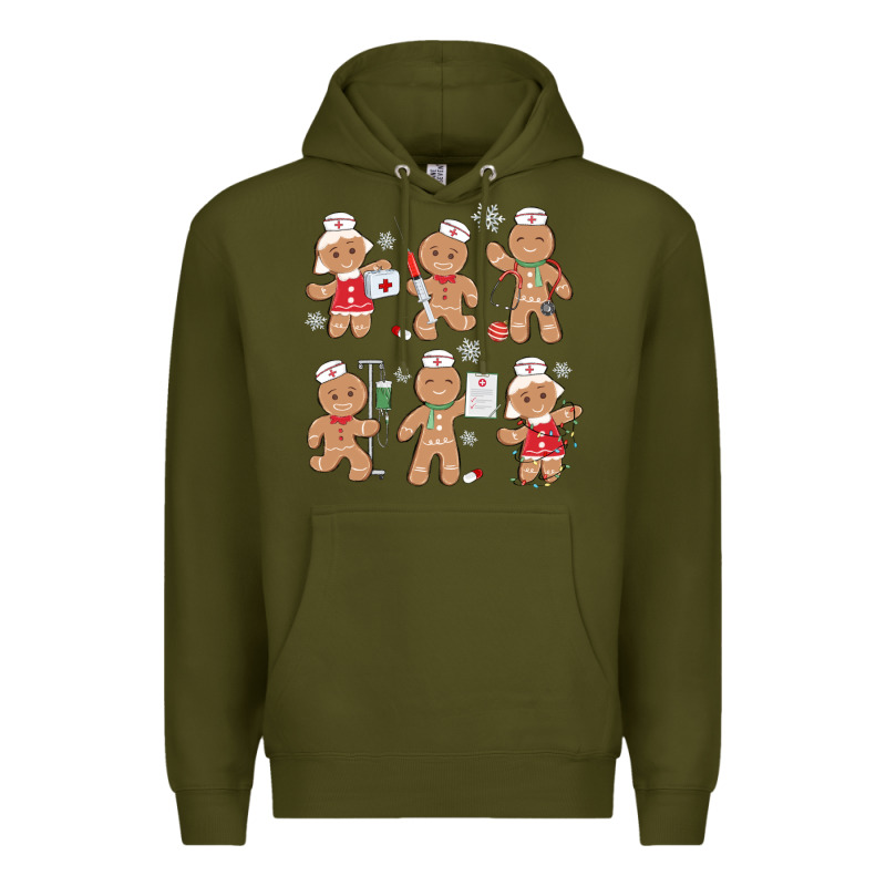 Nurse Gingerbread Premium Hoodie by MaliasSmallBusiness | Teevron