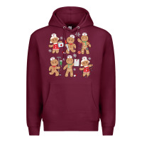 Burgundy nurse gingerbread Premium Hoodie - MaliasSmallBusiness