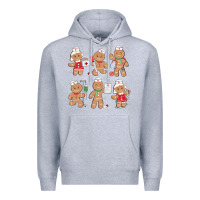 Heather Grey nurse gingerbread Premium Hoodie - MaliasSmallBusiness