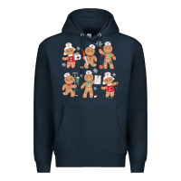 Navy nurse gingerbread Premium Hoodie - MaliasSmallBusiness