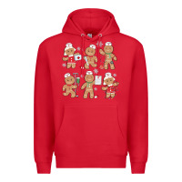 Red nurse gingerbread Premium Hoodie - MaliasSmallBusiness