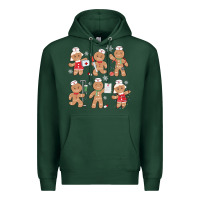 Sports Green nurse gingerbread Premium Hoodie - MaliasSmallBusiness