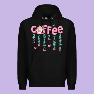 Premium Hoodie coffee and christ