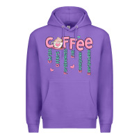 Purple coffee and christ Premium Hoodie - MaliasSmallBusiness