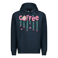 Navy coffee and christ Premium Hoodie - MaliasSmallBusiness