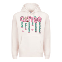 Pale Pink coffee and christ Premium Hoodie - MaliasSmallBusiness