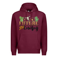 Burgundy future cowboy Premium Hoodie - MaliasSmallBusiness