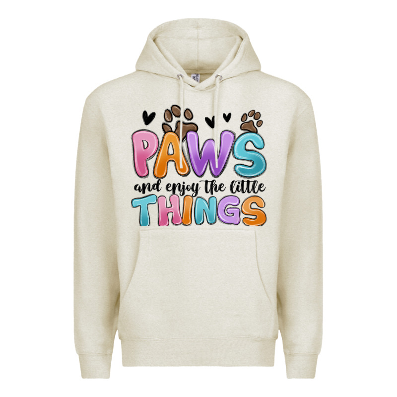 Paws And Enjoy The Little Things Premium Hoodie by MaliasSmallBusiness | Teevron