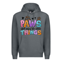 Rock paws and enjoy the little things Premium Hoodie - MaliasSmallBusiness