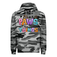 Slate Camo paws and enjoy the little things Premium Hoodie - MaliasSmallBusiness