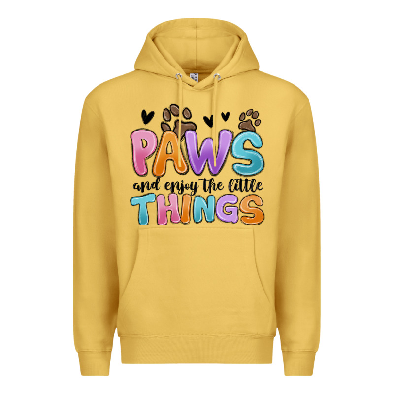 Paws And Enjoy The Little Things Premium Hoodie by MaliasSmallBusiness | Teevron