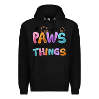 Black paws and enjoy the little things Premium Hoodie - MaliasSmallBusiness
