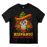 Black sombrero skull heritage Heavy Core Tee - BundleAndBundleShop